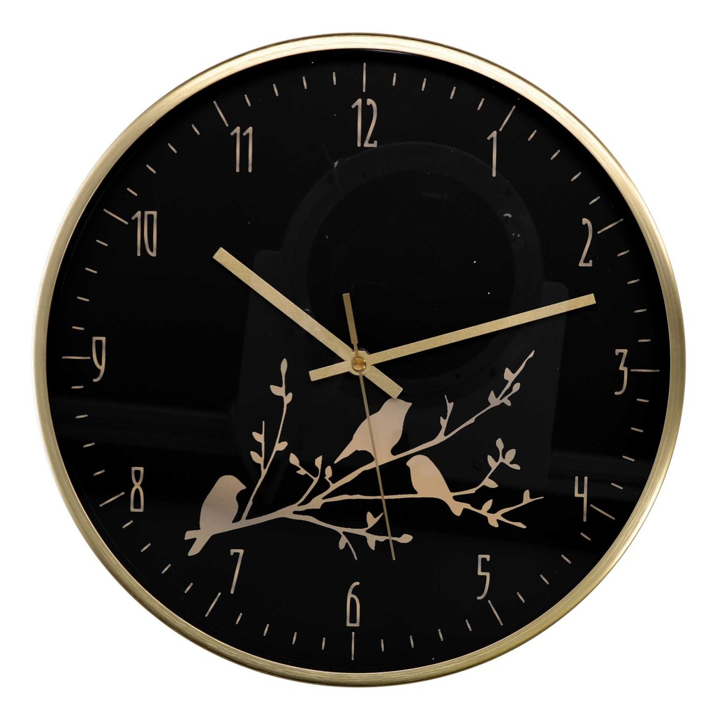 Orologio alluminio ramo nero tondo ø31,6h4,9