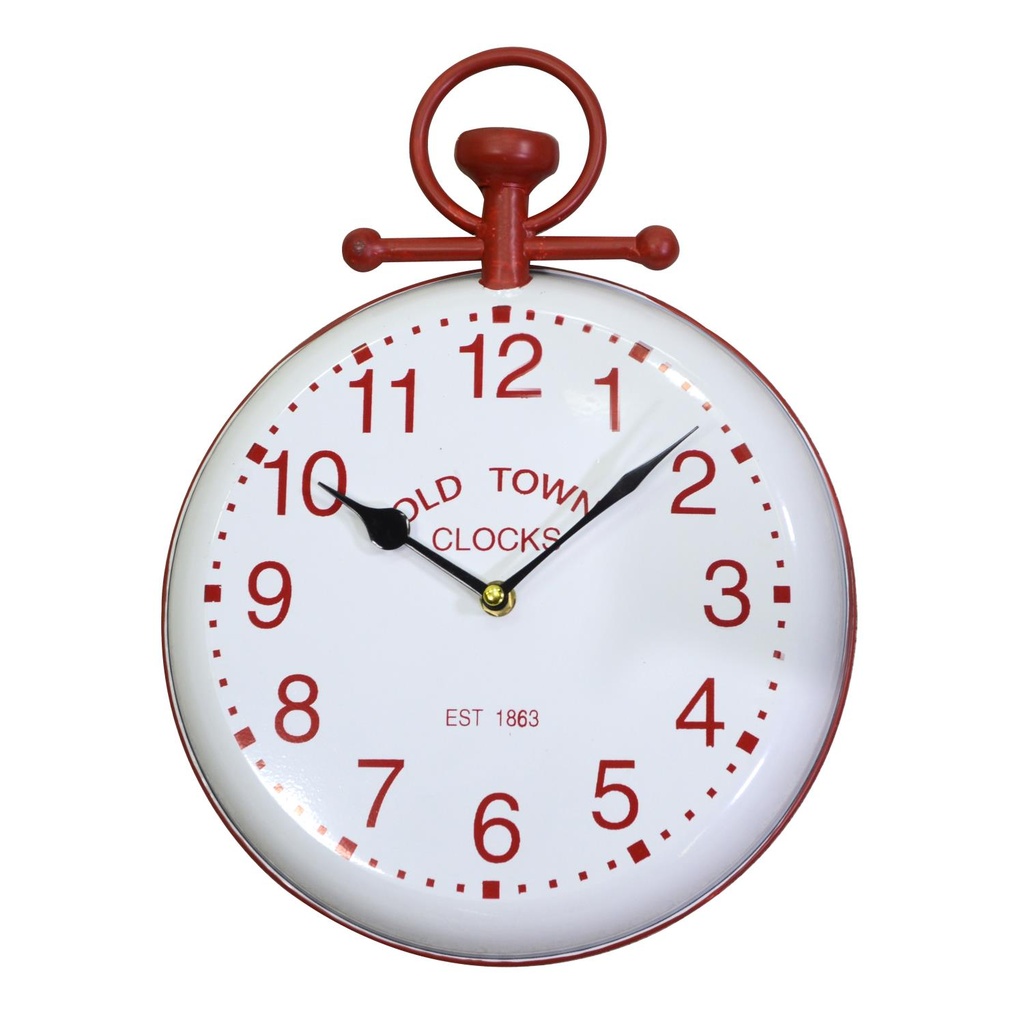 Orologio Metallo Bianco Tondo 27x4x35,5 cm