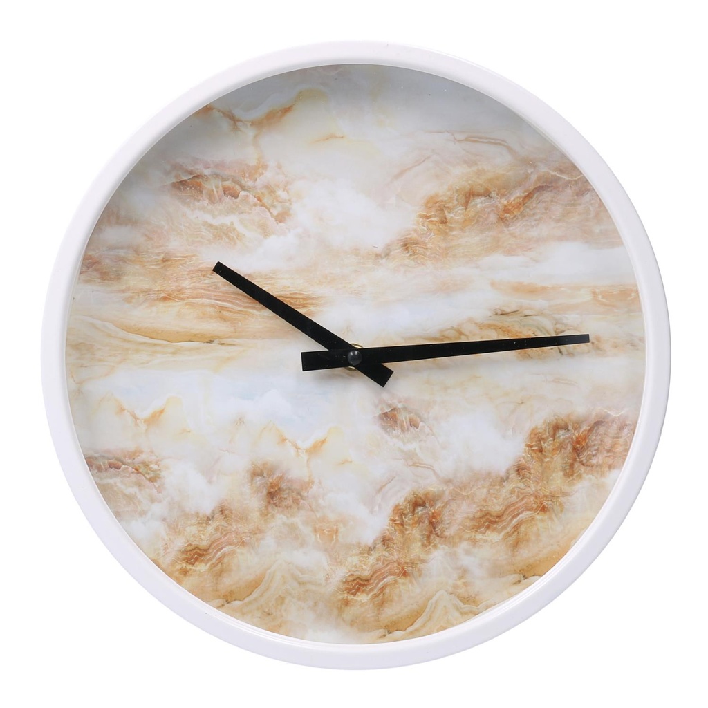 Orologio Metallo Bianco Tondo 30x6 cm