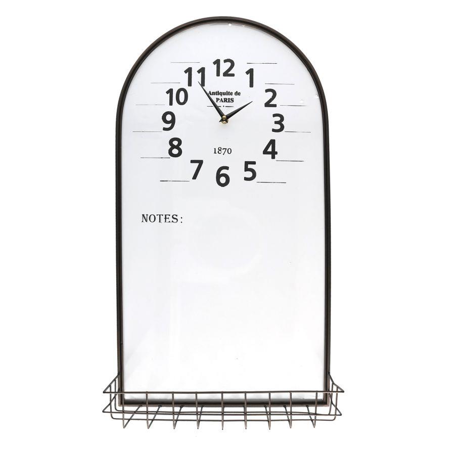 Orologio Metallo con Mensola e Lavagna cm38x71x2-14