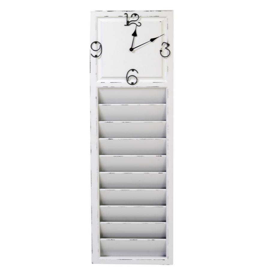 Orologio a Muro Old Time con Portalettere 30x6x100 cm
