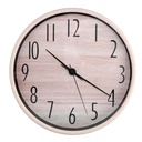 Orologio Plastica Effetto Legno Naturale Tondo ø32h4,8