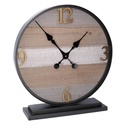 Orologio da tavolo in legno e metallo, cm 43,9x11,9h48