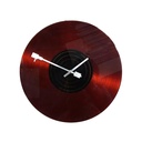 Orologio Vetro Disco Rosso Tondo Ø38h4