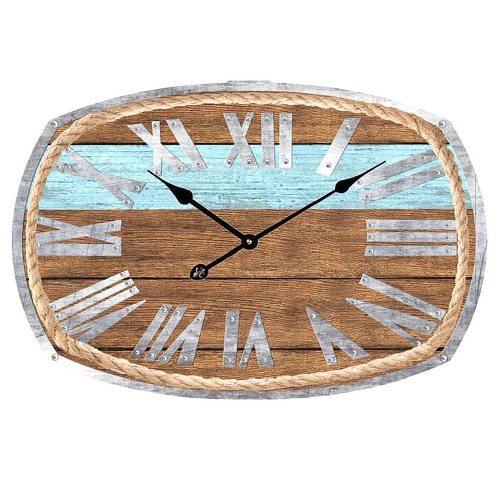 Orologio vetro numeri romani con corda 60x40x4 cm