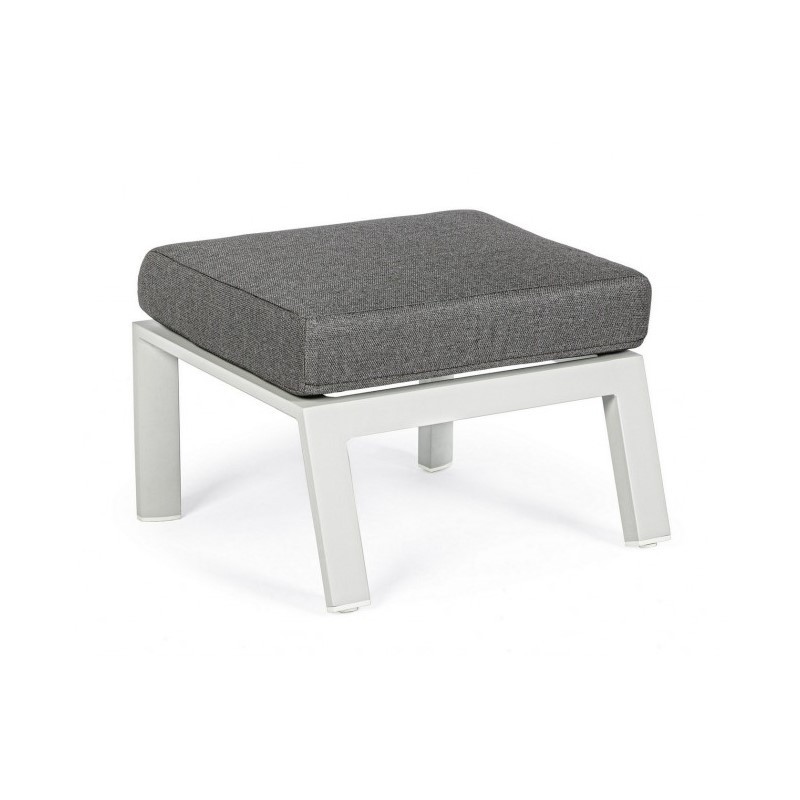 Ottoman in alluminio con cuscino Kledi lunar