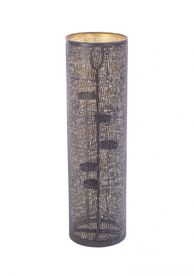 P.Tealight 5P Icelyn Nero-Oro