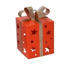 Pacco Regalo Metallo Arancione 14,5x9x9 cm