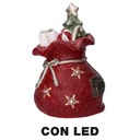 Confezione regalo in resina con luci a led rosse 27x22x40 cm