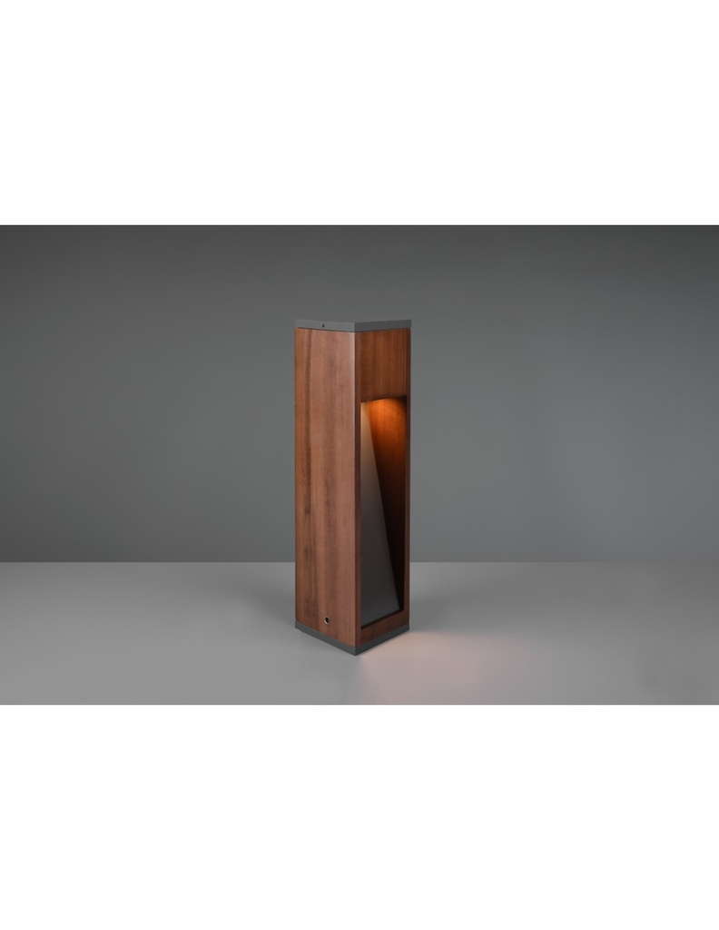 Paletto da Esterno in Legno Naturale per Lampadina GU10 IP54