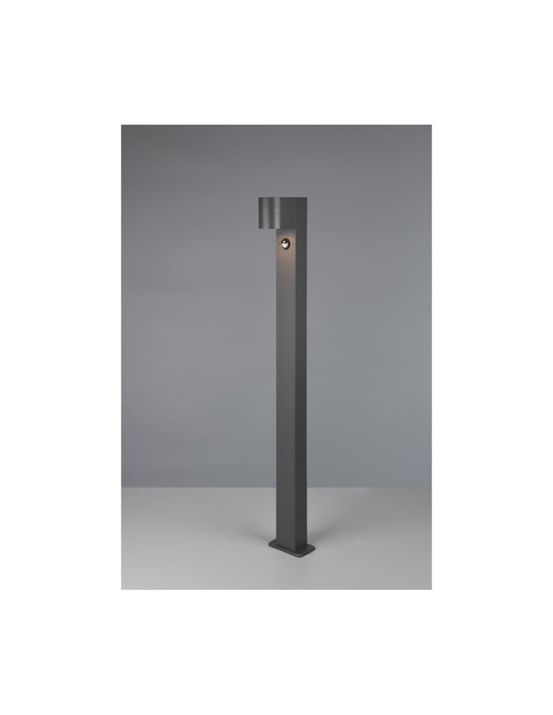Lampione da Giardino Palo Alto 1xGU10 Antracite IP44 con Sensore di Movimento