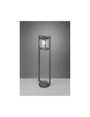 Lampione Cilindro Vetro Lunga Antracite IP44 Sensore Crepuscolare