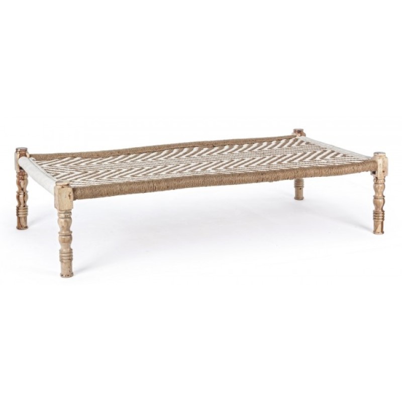 Panca Tamil Naturale in Tessuto - 176x86x46 cm