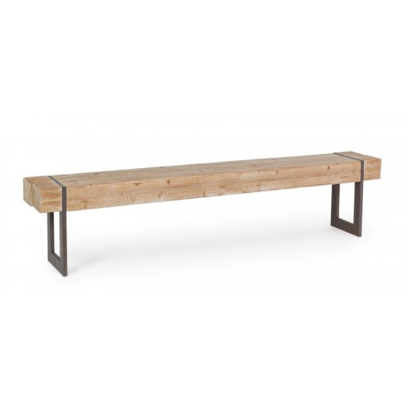 Panca Industriale Urban Garrett Legno Acciaio - 200x30x45 cm