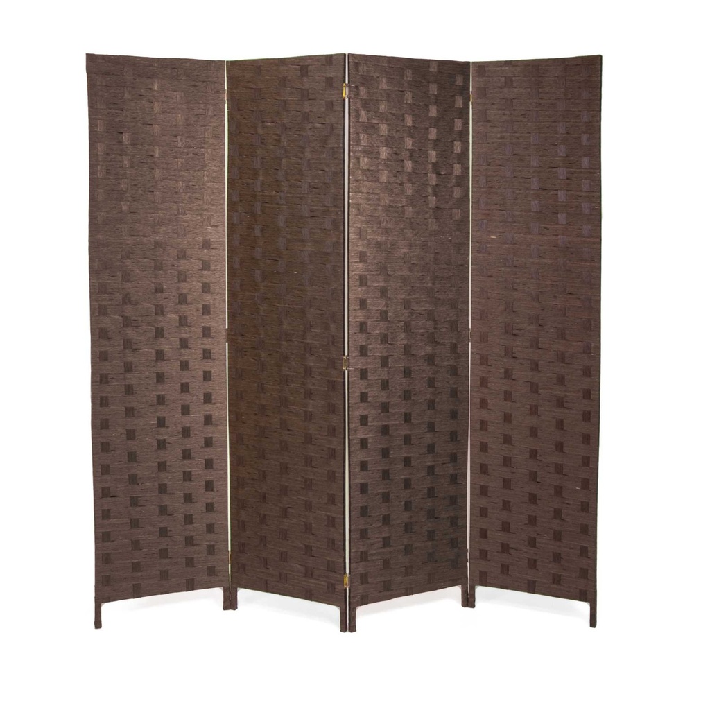 Paravento in poliestere 4 ante noce 40x175 cm