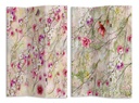 Paravento stampa 3 ante naturale con rami fiori 120,6x2,5h180 cm