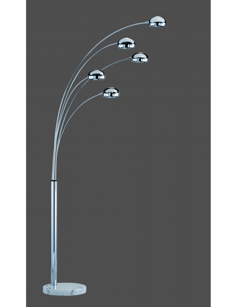 Piantana 5xE14 Five Fingers Cromo H205 cm Trio Lighting