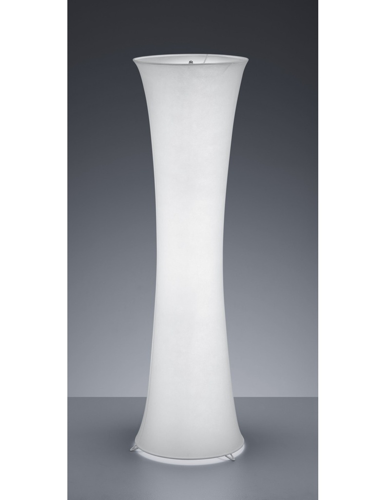 Piantana Cilindro Svasato Gravis Tessuto Bianco 2xE27 Trio Lighting