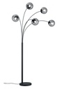 Piantana Design 5 Sfere Vetro Fumé Antracite