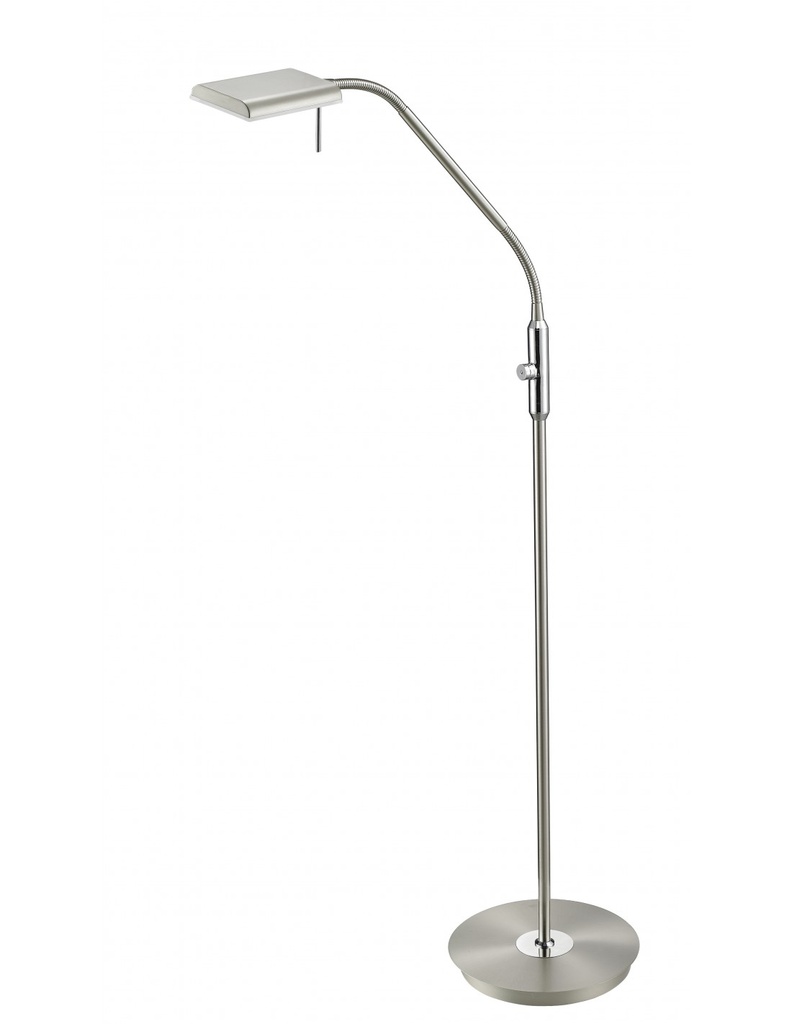 Piantana Moderna Led Dimmer Nichel Opaco