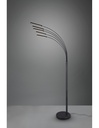 Piantana Reed 5 Archi Led Nero Opaco H195 cm