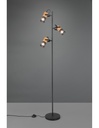 Piantana Tosh Nero 3xE14 Legno E Gabbia Metallica H150 cm Trio Lighting