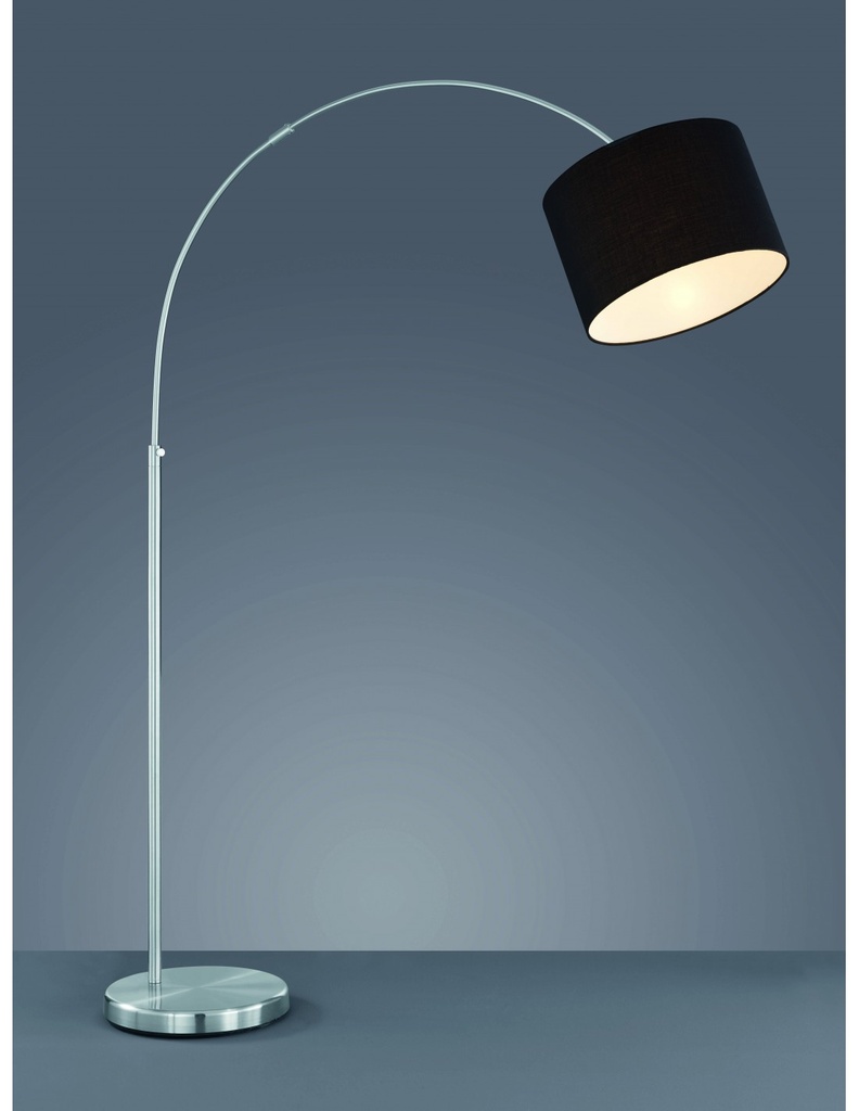 Piantana ad Arco Hotel con Paralume Tessuto Nero