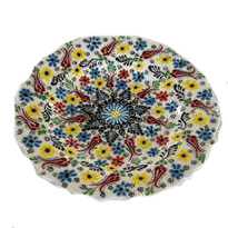 Piatto Decorativo in Ceramica Bianca ø25h3