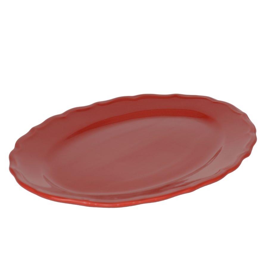 Piatto ovale rosso Juliet cm35x26h3
