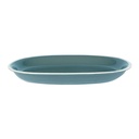 Piatto ovale blu crema Othello cm36x25,5h4,5