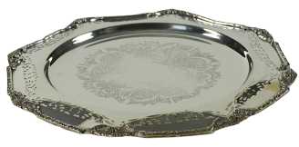 Piatto ottagonale silver Ø cm. 30