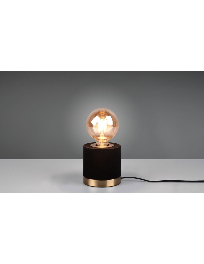 Piccolo Lumetto Tavolo Judy Velluto Nero Ø11 cm Trio Lighting