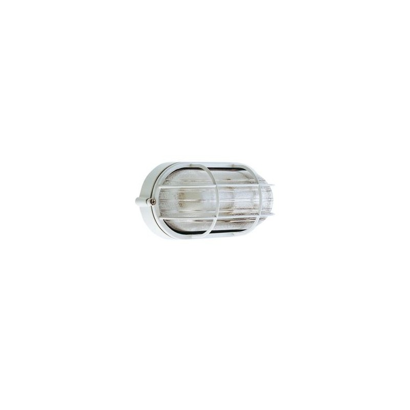 Plaf Picc.Gabbia  linea industriale ovale  bianco