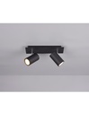 Plafoniera 2 Faretti Spot Orientabili Marley Nero Trio Lighting