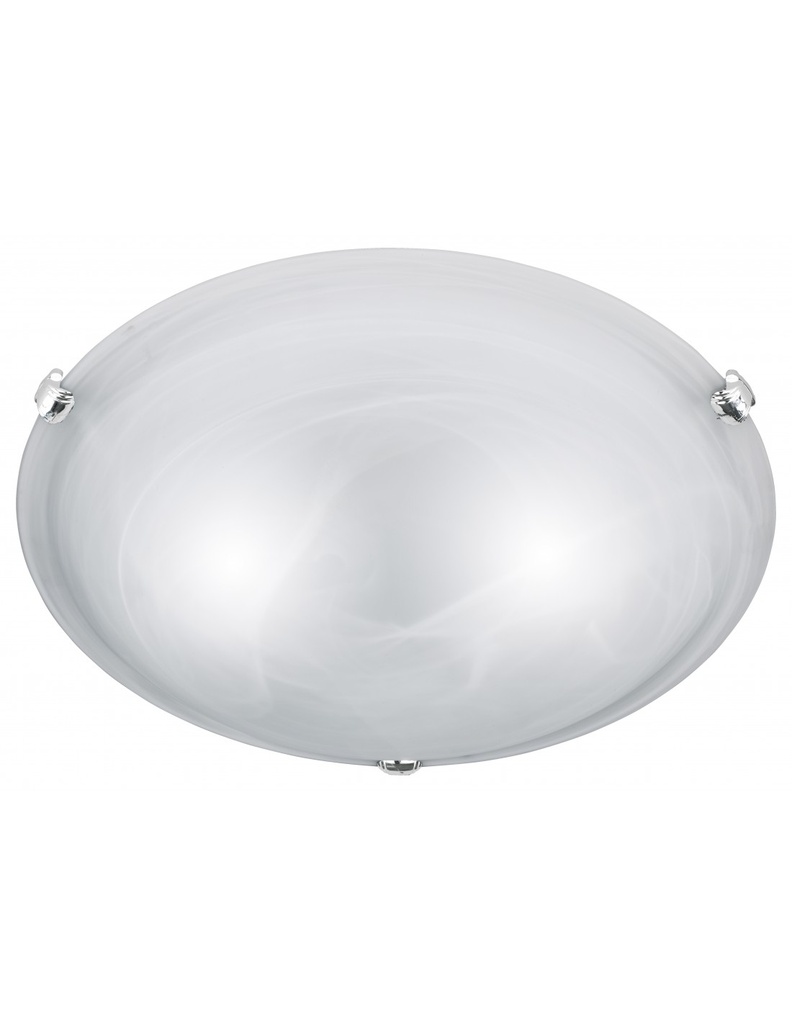 Plafoniera Vetro Bianco Adrian Ø40 cm - Trio Lighting