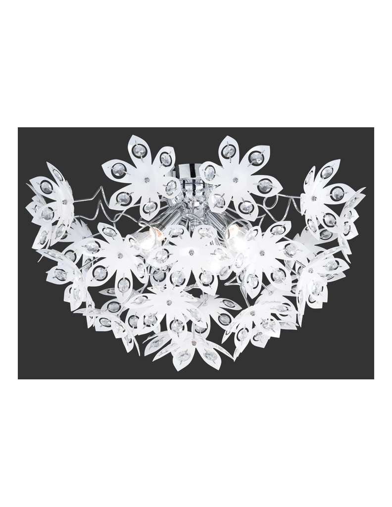 Plafoniera con Fiori Bianchi Ø55 cm - Trio Lighting