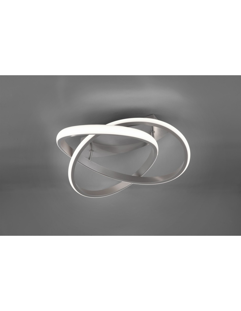 Plafoniera a Spirale LED Dimmerabile Ø45 cm Nichel Opaco