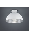 Plafoniera Cupola Jimmy 1xE27 Bianco E Argento Ø31 cm Trio Lighting