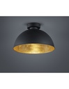 Plafoniera Cupola Jimmy Nero E Oro Ø31 cm