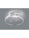 Plafoniera Design Vortice Cromo Led Dimmer 4000k