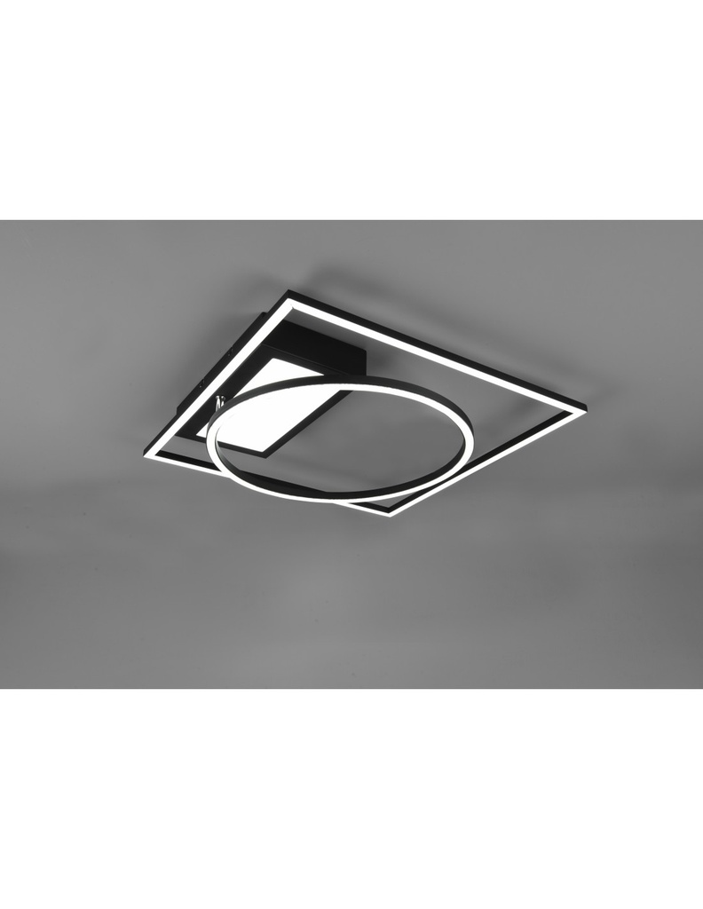 Plafoniera LED Downey 34w Nero L64 cm Dimmerabile