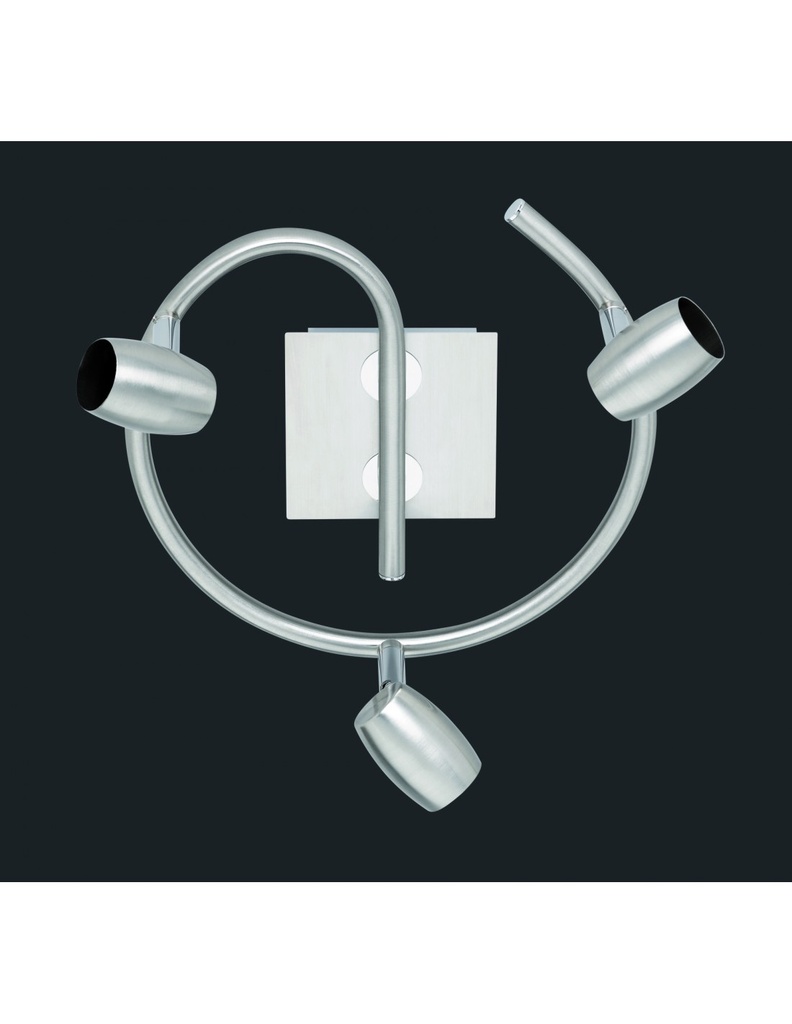 Plafoniera Girandola 3 Faretti Spot GU10 Nichel