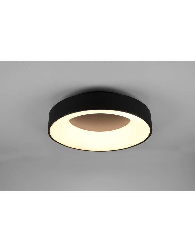 Plafoniera LED Dimmerabile Nero Ø45 cm