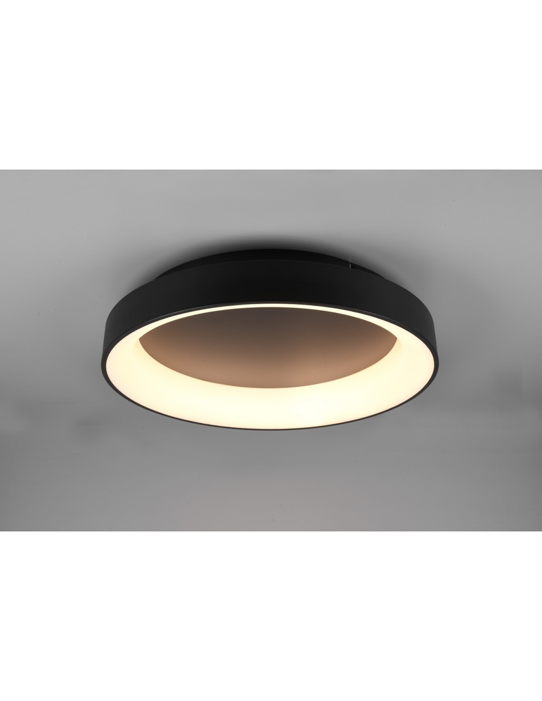 Plafoniera LED Girona Dimmerabile Nero Ø60 cm