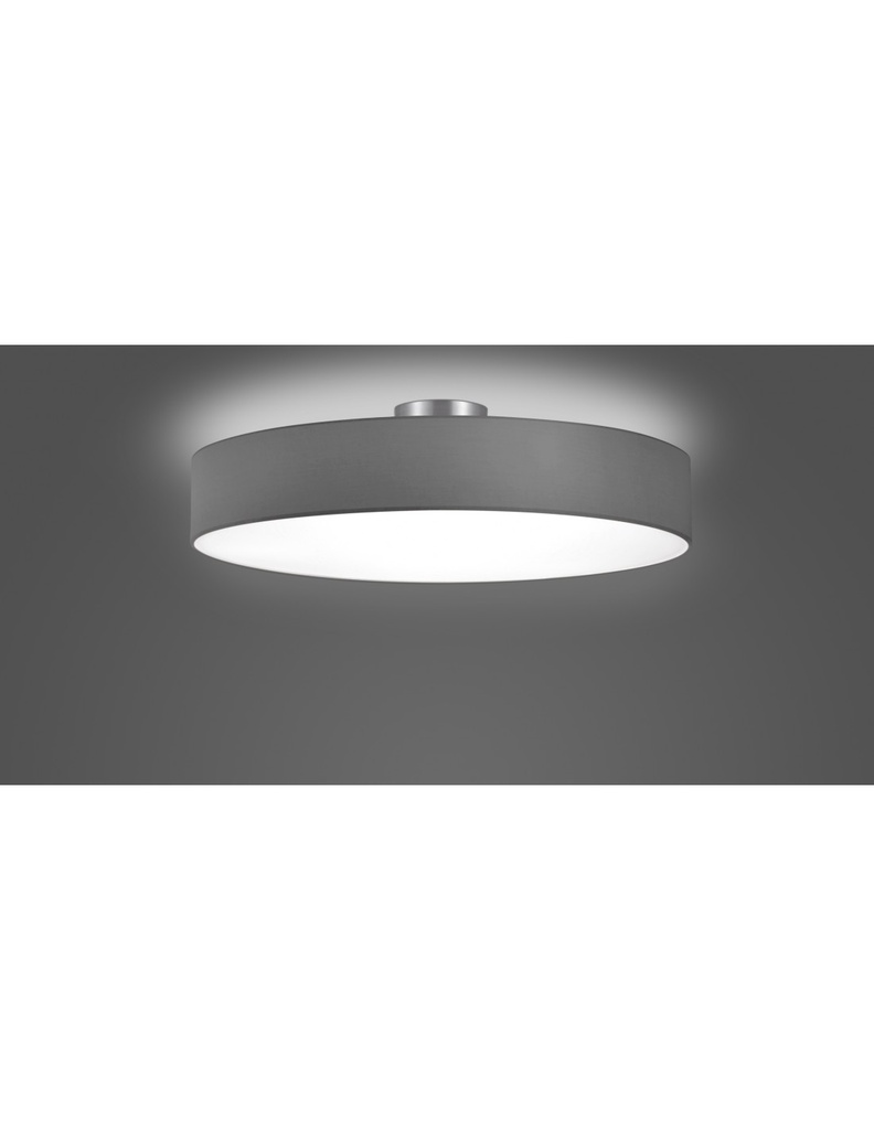 Plafoniera Hotel 5 Luci Paralume Grigio Ø65 cm