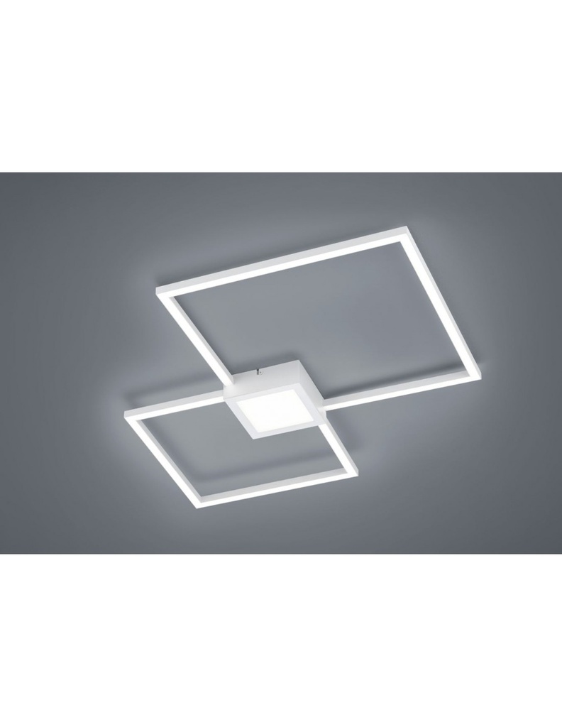 Plafoniera Hydra Design Quadrati Bianco Led 4000k