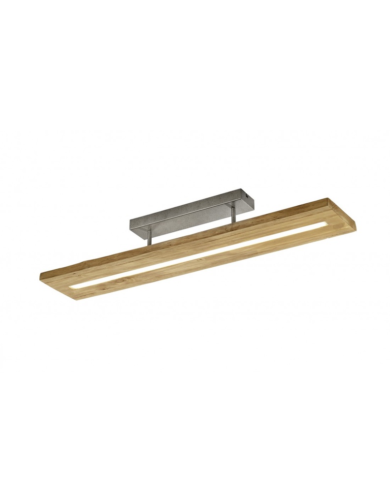 Plafoniera LED Rettangolare in Legno Naturale