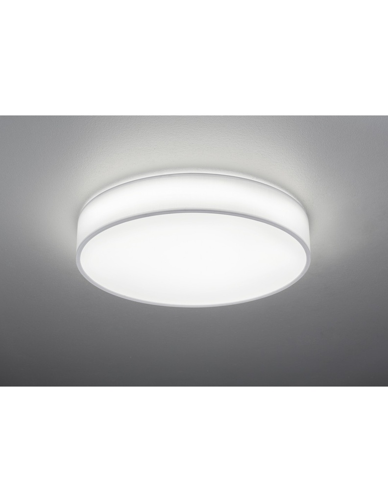 Plafoniera LED Dimmer Cambio Colore Stoffa Bianco Ø60 cm