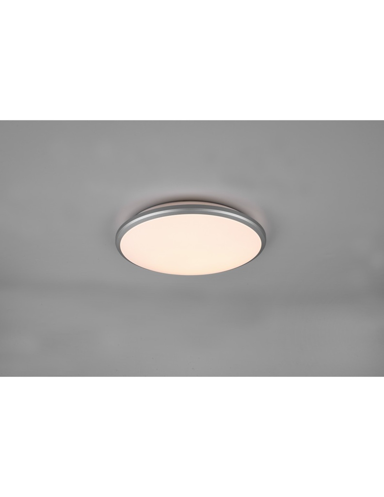 Plafoniera Moderna Led Dimmer 3000k Limbus Alluminio Trio Lighting