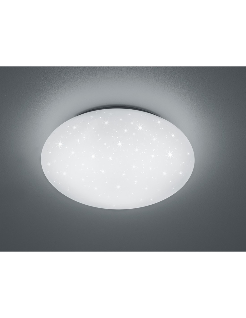 Plafoniera Moderna Led Lukida Bianco Effetto Stelle Scintillanti